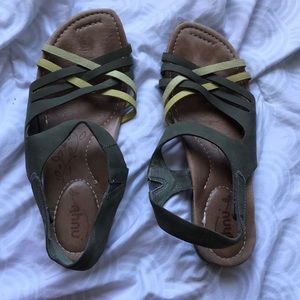 Green comfy sandals